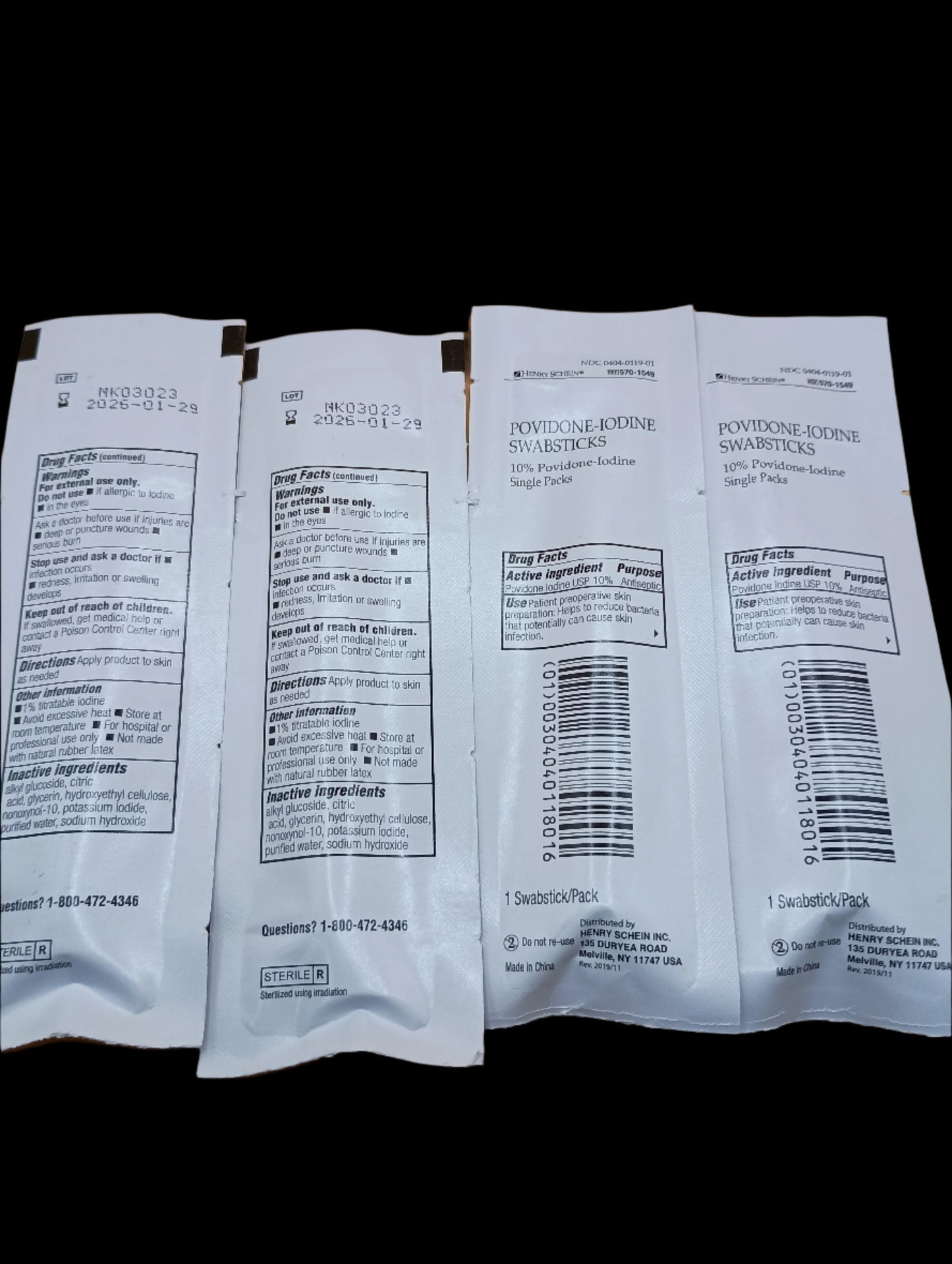 Povidone-Iodine Swab sticks 25 Packs